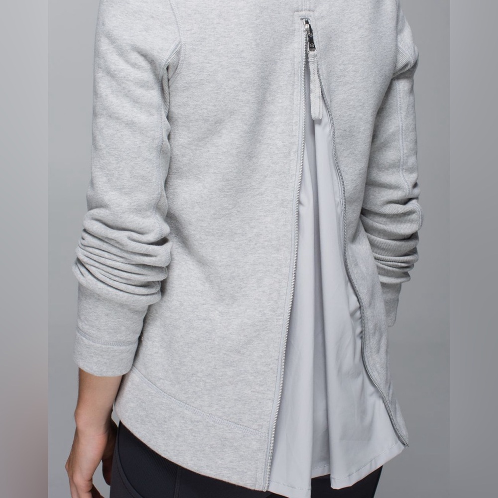 Lululemon En Route Jacket Heathered Light Grey Size 4 - Picture 2 of 16